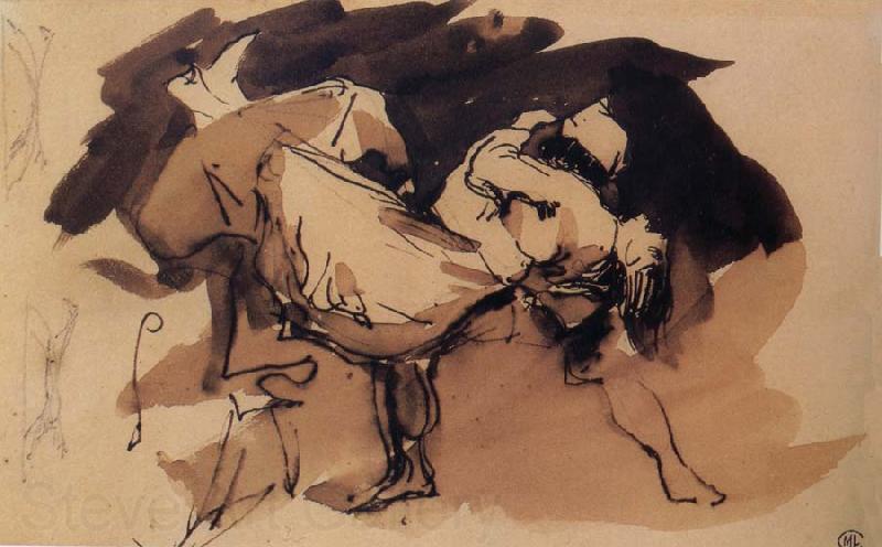 Francisco Goya Eugene Delacrois after Capricho 8,Que se la llevaron Spain oil painting art